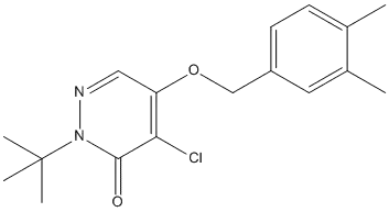 Molecular Structure of 88094-40-0 (3(2H)-Pyridazinone,4-chloro-2-(1,1-dimethylethyl)-5-[(3,4-dimethylphenyl)methoxy]-)